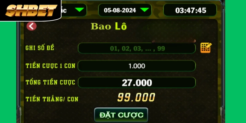 Đánh bao lô tăng cơ hội trúng khi chơi lô đề SHBET Đánh bao lô tăng cơ hội trúng khi chơi lô đề SHBET